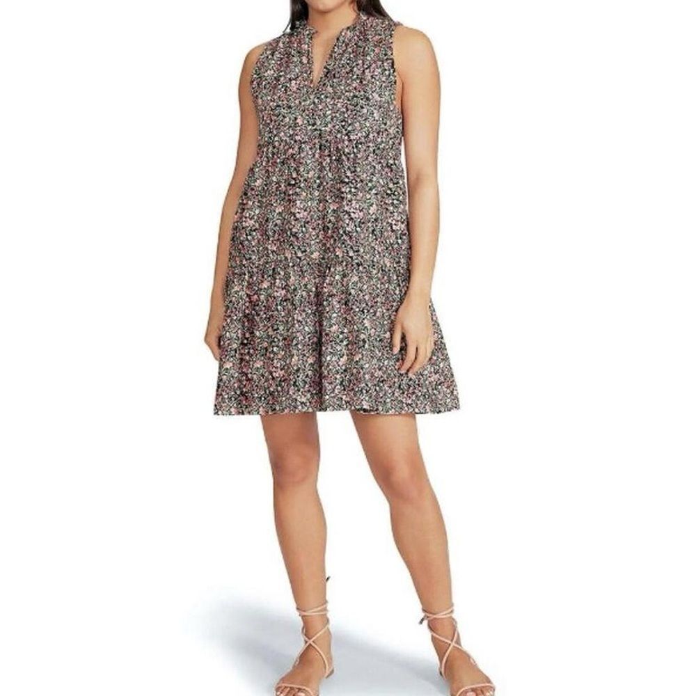 BB Dakota by Steve Madden Frills and Florals Sleeveless Cotton Minidress S